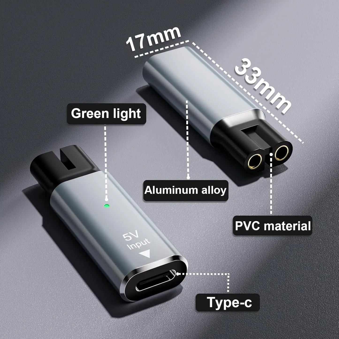 Brangdy 5V Type-C Shaver Adapter Charger Converter for Philips OneBlade QP2724 QP2834 QP1424 QP1924 QP4631 Beard Trimmer