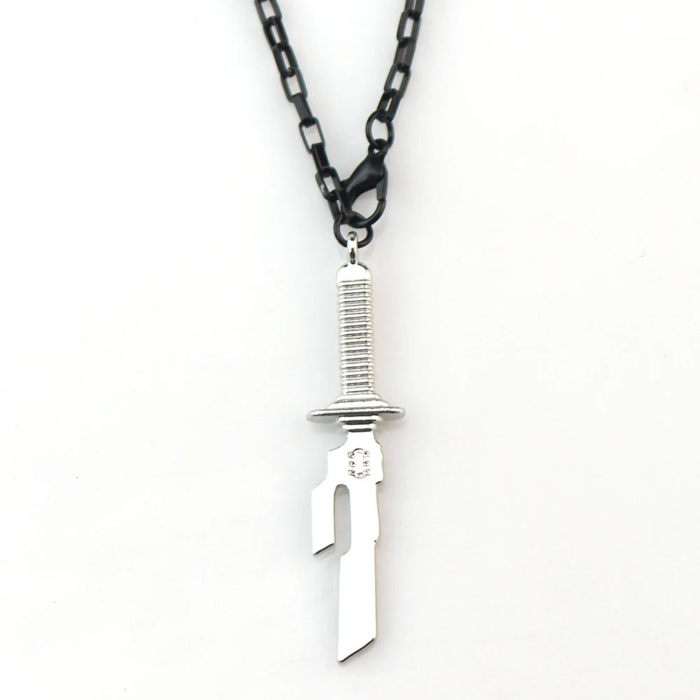 Anime Jujutsu Kaisen Fushiguro Toji Sword Necklace Spear Of Tianri Knife Pendant Cosplay Necklaces For Unisex Choker Jewelry