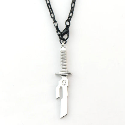 Anime Jujutsu Kaisen Fushiguro Toji Sword Necklace Spear Of Tianri Knife Pendant Cosplay Necklaces For Unisex Choker Jewelry