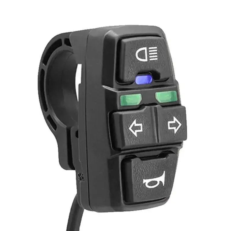 3-in-1 Electric Bike Switch: Headlight Turn Signal Horn Control 36V/48V ON/OFF Waterproof ON/OFF Control Switch for E-Bike