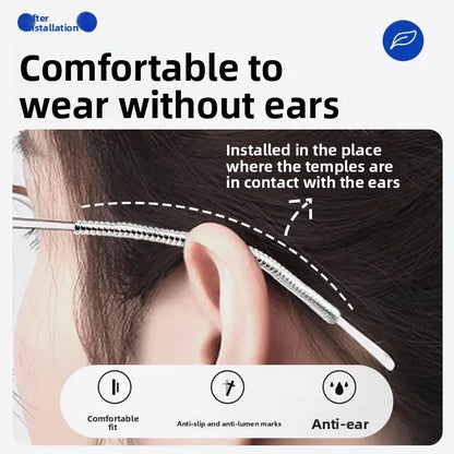 Anti Slip Glasses Silicone Ear Hooks for Sports Non Slip Eyewear Retainer Frame Grips to Prevent Falling Off
