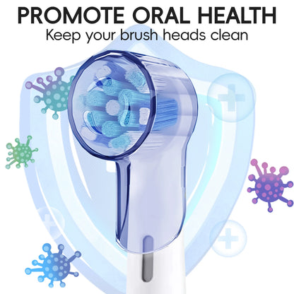 4 Pcs Compatible with Oral B iO Electric Toothbrush Heads Dustproof Covers, Protective Cover Cap for All Round Toothbrush Heads