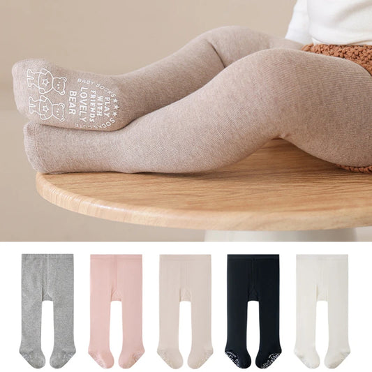 Autumn Baby Leggings Bow Knitted Baby Pantyhose Solid Color Children Pantyhose Toddler Kids Stockings For Boys And Girls