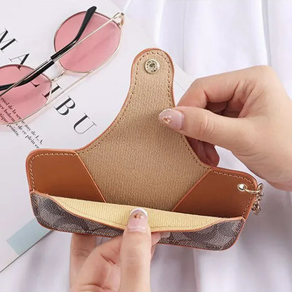 Portable Glasses Case with Keychain - Protective Storage Bag for Myopia Glasses And Sunglasses - Daily & Travel Essential