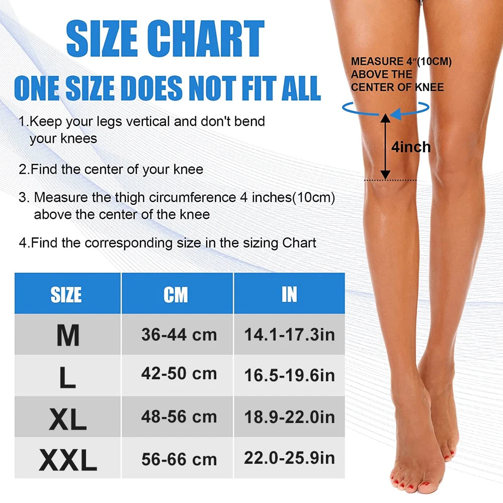 1 Pair Sports Leg Sleeves, Full Leg Compression Sleeve for Men and Women, Long Knee Sleeve with Anti-slip Silicone Strips