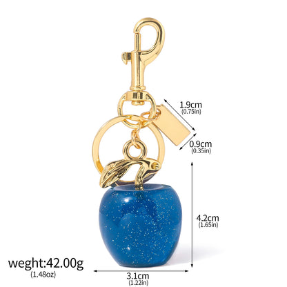 Fashion Delicious Red Cherry Keychain Summer Fruits Cherries Pendant Keyring For Women Men Jewelry Bag Key Accessories Gift