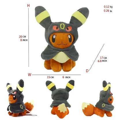Eevee Cos Umbreon Espeon Jolteon Flareon Glaceon Vaporeon Sylveon Leafeon Plush Toys Stuffed Soft Stuffed Animal Plushies 20CM