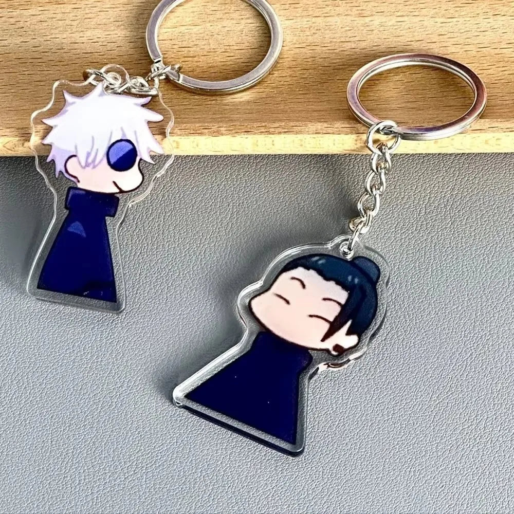 Anime Cosplay Funny Keychain Gojo Satoru Geto Suguru Bag Pendant Keyring Bag Jewelry Gift