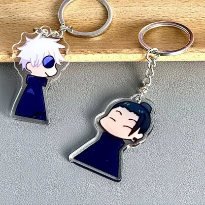 Anime Cosplay Funny Keychain Gojo Satoru Geto Suguru Bag Pendant Keyring Bag Jewelry Gift