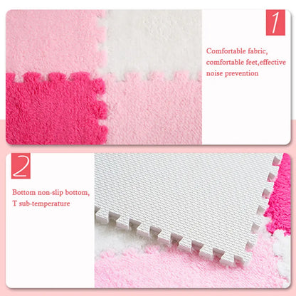 Soft Plush  Baby Play Mat EVA Foam Children's Carpet Interlocking Exercise Tiles Floor Carpet And Rug for Kids Pad 30*30 CM