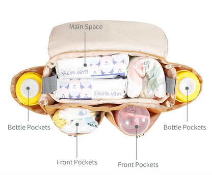 Baby Stroller Bag Pram Organizer Accessories Stroller Cup Holder Cover Trolley Organizer Pouch Travel Accessories