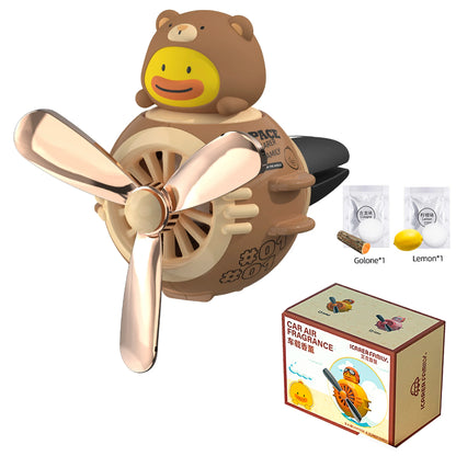 Cool Bear Pilot Car Air Freshener Rotating Propeller Air Outlet Perfume Fragrance Flavoring 자동차 공기 청정기 Accessories 방향제 차량용