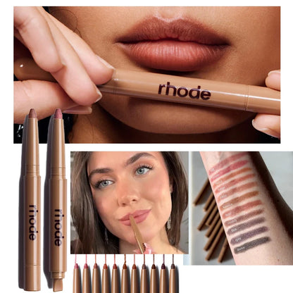 Rhode Skin Peptide Lip Shape Pen Lip Liner Long Lasting Lip Tint Pencil Pen Makeup Lipstick Powder Blusher Gloss Makeup Lipliner