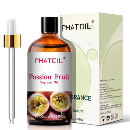 PHATOIL 100ml Fruity Fragrance Oil for Diffuser Candles Making -Coconut & Vanilla Strawberry Lemon Peach Aroma Essential Oils