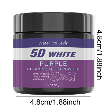 Purple Tooth Cleaning Powder - Sulfate-Free, Deep Cleaning and Polishing, Whitens Teeth in 5 Days, Portable for Daily Use and Travel