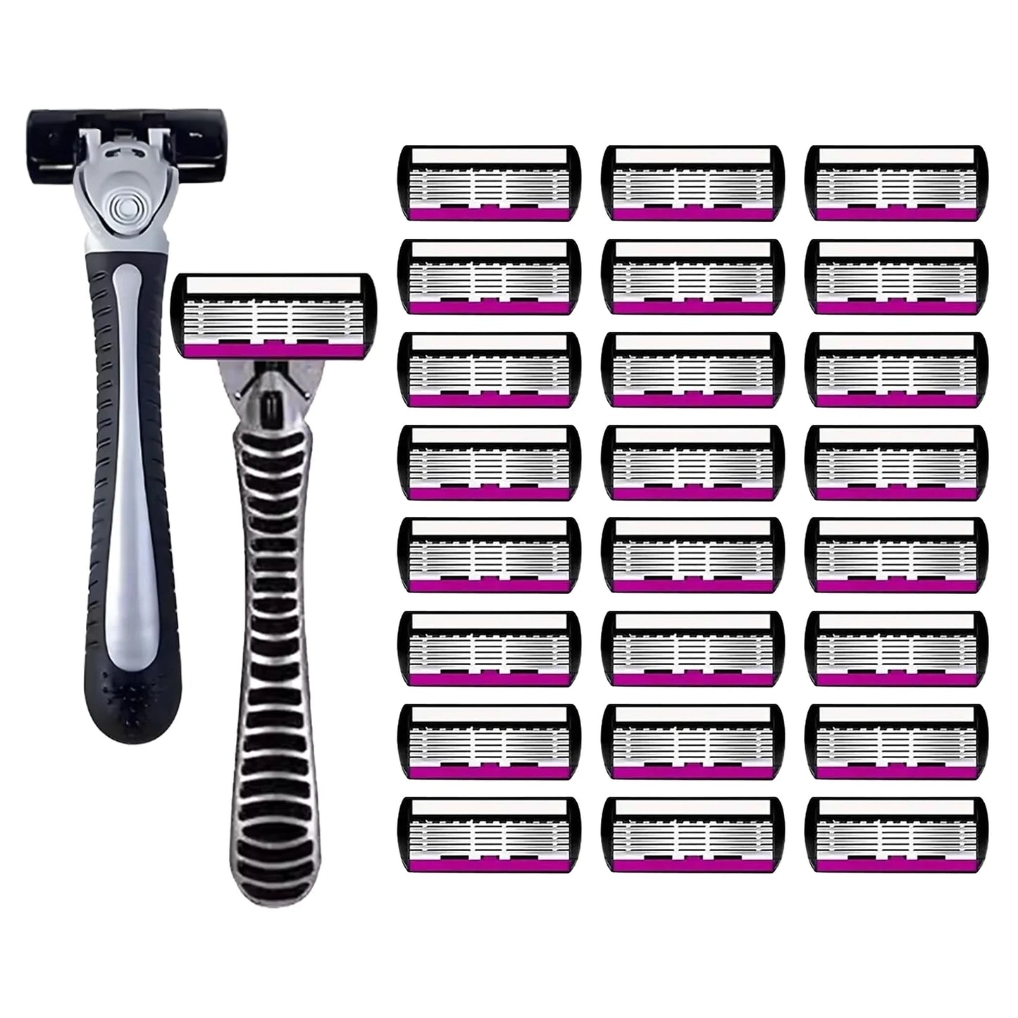 High Quality Man Safety Razor Blade 6 Layer German Stainless Steel Shaving Cartridges Compatible Mach Shaver