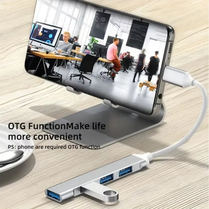 467 USB Dock Multi-Function Wire Divider High Speed Transmission One Drag Four Expanders for Mobile Phone Computer