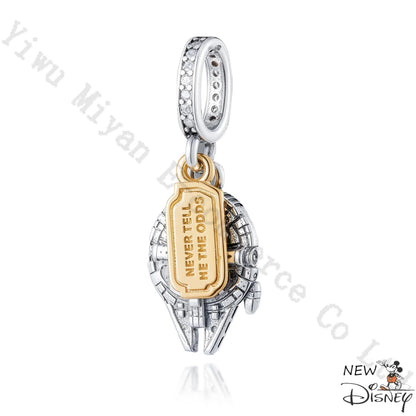 Disney 2026 Charms for Bracelet 925 Sterling Silver Darth Vader Grogu Beads Pendant DIY Jewelry Making Gift for Women Men Fans