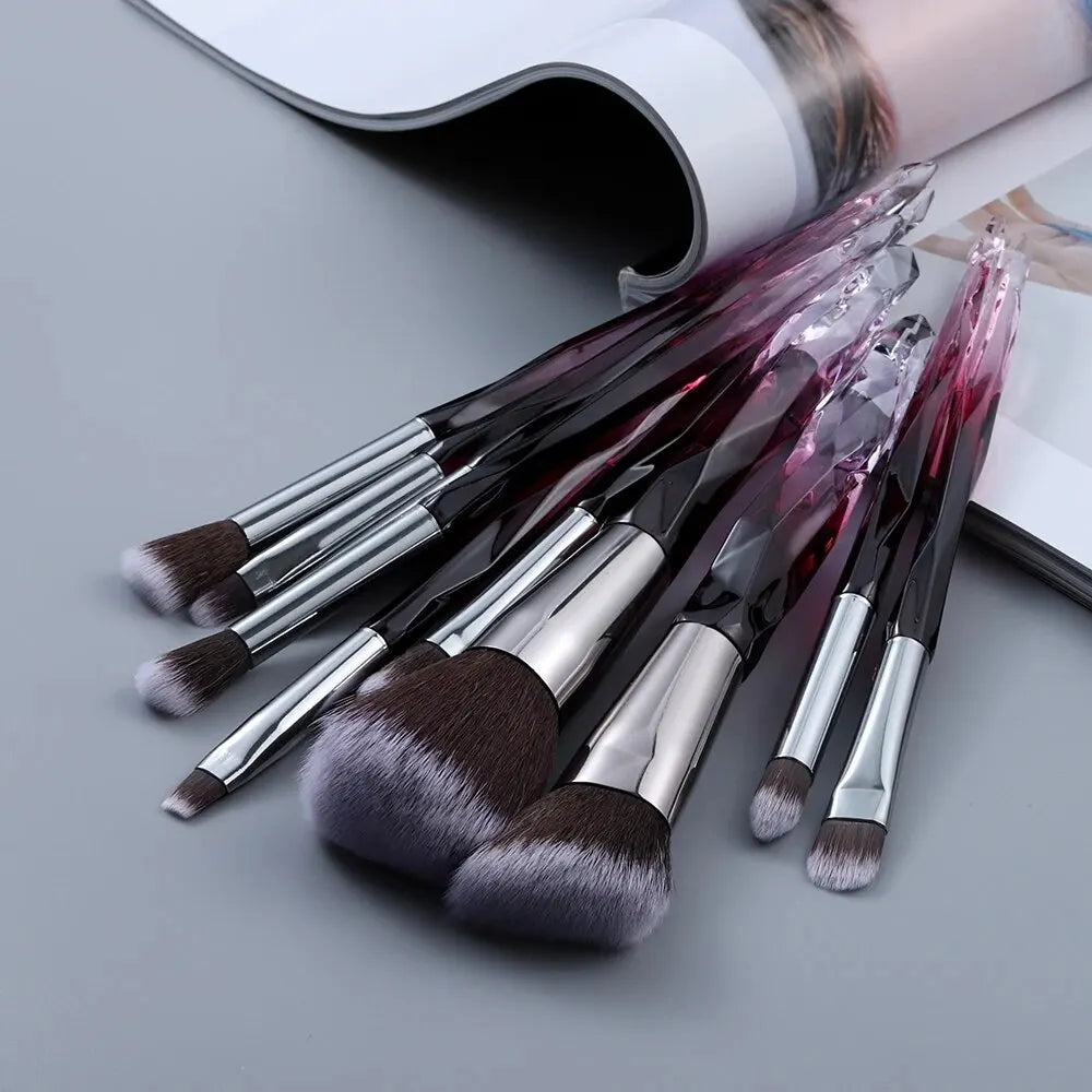 5/10 makeup brushes, crystal-textured makeup brush set, loose powder contouring eyeshadow suitable for ladies/girls
