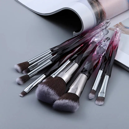 5/10 makeup brushes, crystal-textured makeup brush set, loose powder contouring eyeshadow suitable for ladies/girls