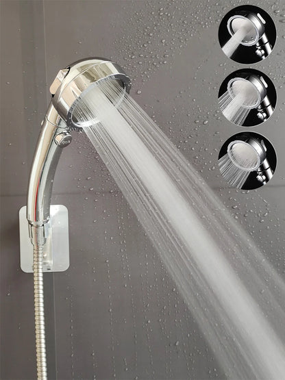New 3 Modes Adjustable Bath Shower Head High Pressure Rain Water Saving Luxury Home Hotel Sprayer Faucet Bathroom Shower Head