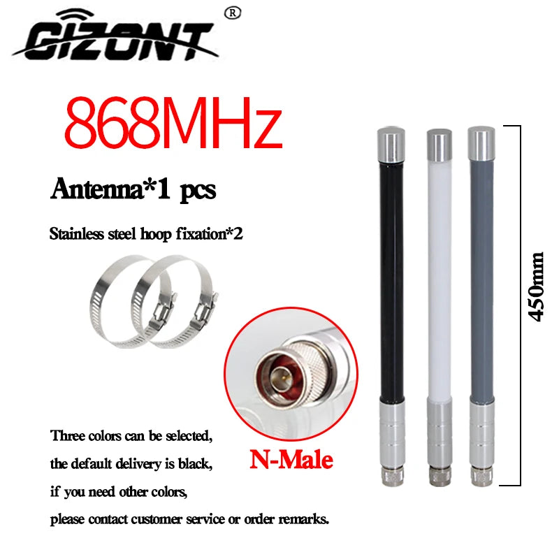 868MHz Fiberglass Antenna Outdoor OMNI Antenna 868 MHz Helium Bobcat Miner  Hotspot Antennas for Meshtastic Lorawan Long Range N