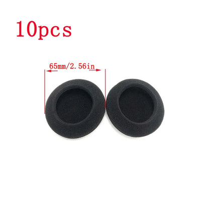 10pcs 18mm 35mm 45mm 50mm 55mm 60mm Headphones Replacement Memory Foam Ear Pads Sponge Cushion Covers Earphone Protective Sleeve
