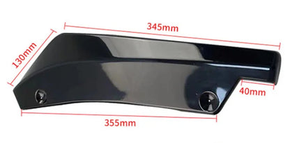 2pcs Universal Car Rear Bumper Lip Diffuser Splitter Spoiler Scratch Protector Black Carbon Fiber Rear Lip Wrap Angle Splitters