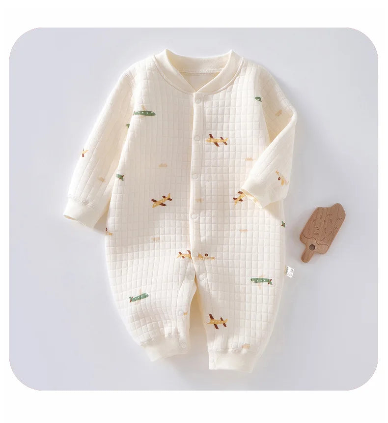 3 Layers Newborn Jumpsuit Cotton Bear Bunny Cartoon Baby Romper Autumn Winter Toddler Outfit Infant Onesie Kids Boy Girl Clothes