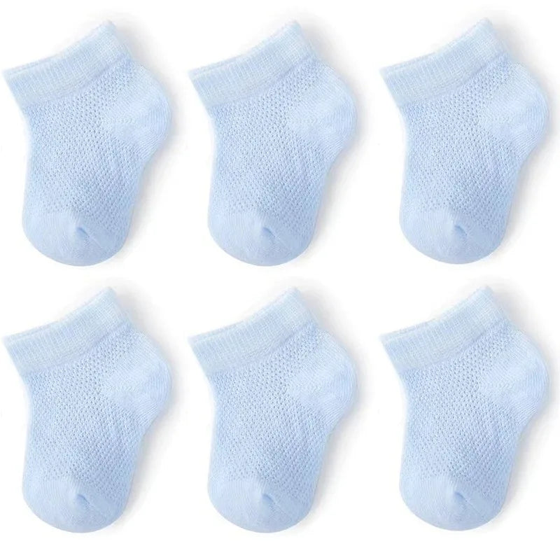 3Pairs/lot Summer Baby Thin Mesh Cotton White Pink Ankle Short Sock for Toddler Kids Boys Girls Breathable Soft Stretch Socks