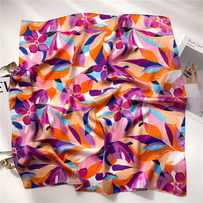 1PC 68cm Graffiti Printed Scarf Women'S Autumn and Winter Polyester Fiber Scarf Fashion Versatile Clothes Bag Accessories Scarfs