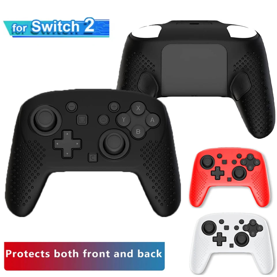 Silicone Case Cover For Nintendo Switch 2 Pro Controller Gamepad Soft Protective Shell Grip Cover Anti-Slip for NS2 Accessories