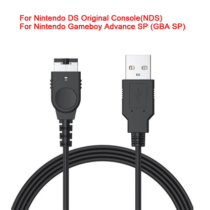 USB Charger Cable For Nintendo S Lite DSL NDSL Data Charging Power Cable Cord For NDSi 3DS New 3DS XL LL New 2DS XL NDS GBA SP