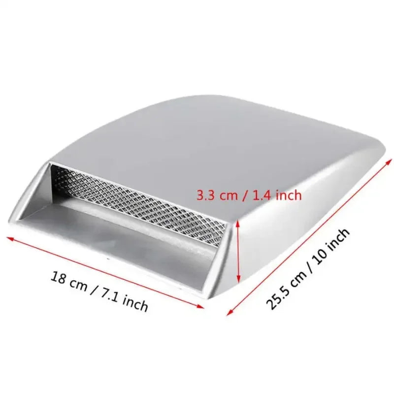 Universal Car Decorative Air Flow Intake Scoop ABS Grille Mesh Bonnet Vent Cover Hood Sticker Car Styling Black Universal