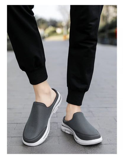 2024 Men Slippers Summer Breathable Home Indoor Slippers Men Thick Bottom Slides Fashion Couple Walking Shoes Chanclas Hombre