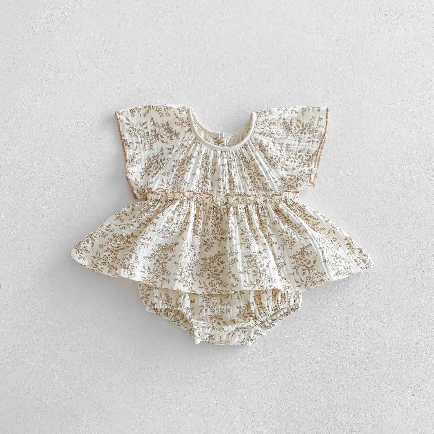 0-24M Baby Clothes Summer Baby Girl Bodysuit Floral New Female Baby Small Flying Sleeve Romper Dress Newborn One-piece Jumpsuit