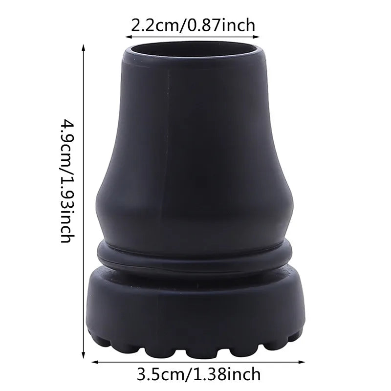 1/3/5pcs Rubber Pad Cap Non-Slip Walking Stick Crutch Cane Bottom Pads Cover Protector Climbing Hiking Trekking Pole Tip