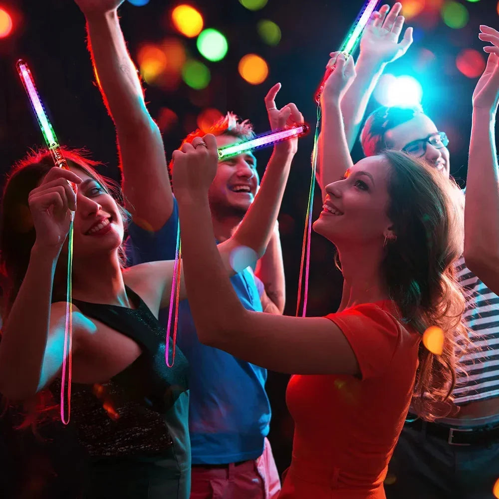 Glow Sticks Fiber Optic Light Up Wands LED Night Lighting Props for Birthday Wedding Dark Parties Concerts Christmas Halloween