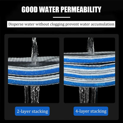 8 Layer Reusable Aquarium Honeycomb Filter Sponge Pad Strong Bio Filter Media for Fish Tank and Pond - Easy to Cut and Clean
