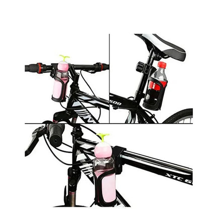 Lightweight Bicycle Water Bottle Cage, 2 Pack Anti-Slip Holder Compatible with Road Bike MTB Folding Cycle, Easy Install Cycling