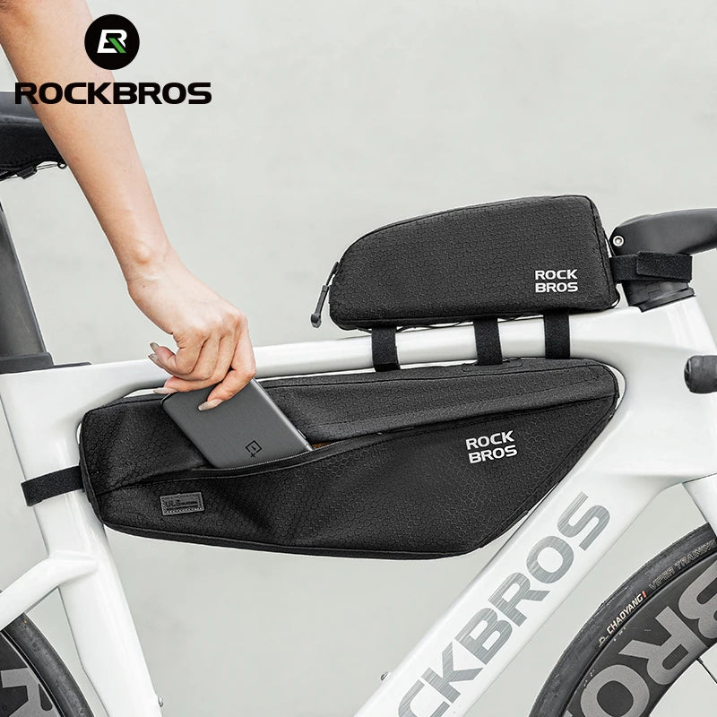 ROCKBROS Bicycle Bag Top Tube Bag / Bottom Tube Bag Large Capacity Waterproof MTB Road Bike Triangle Pannier Front Cycling Bags