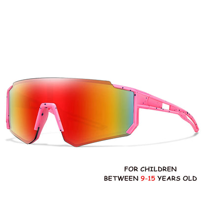 Age 9-15 Youth Cycling Glasses Teenagers Sunglasses Mtb Bike Bicycle Baseball Goggles Children Outdoor Sport Boys Girls UV400