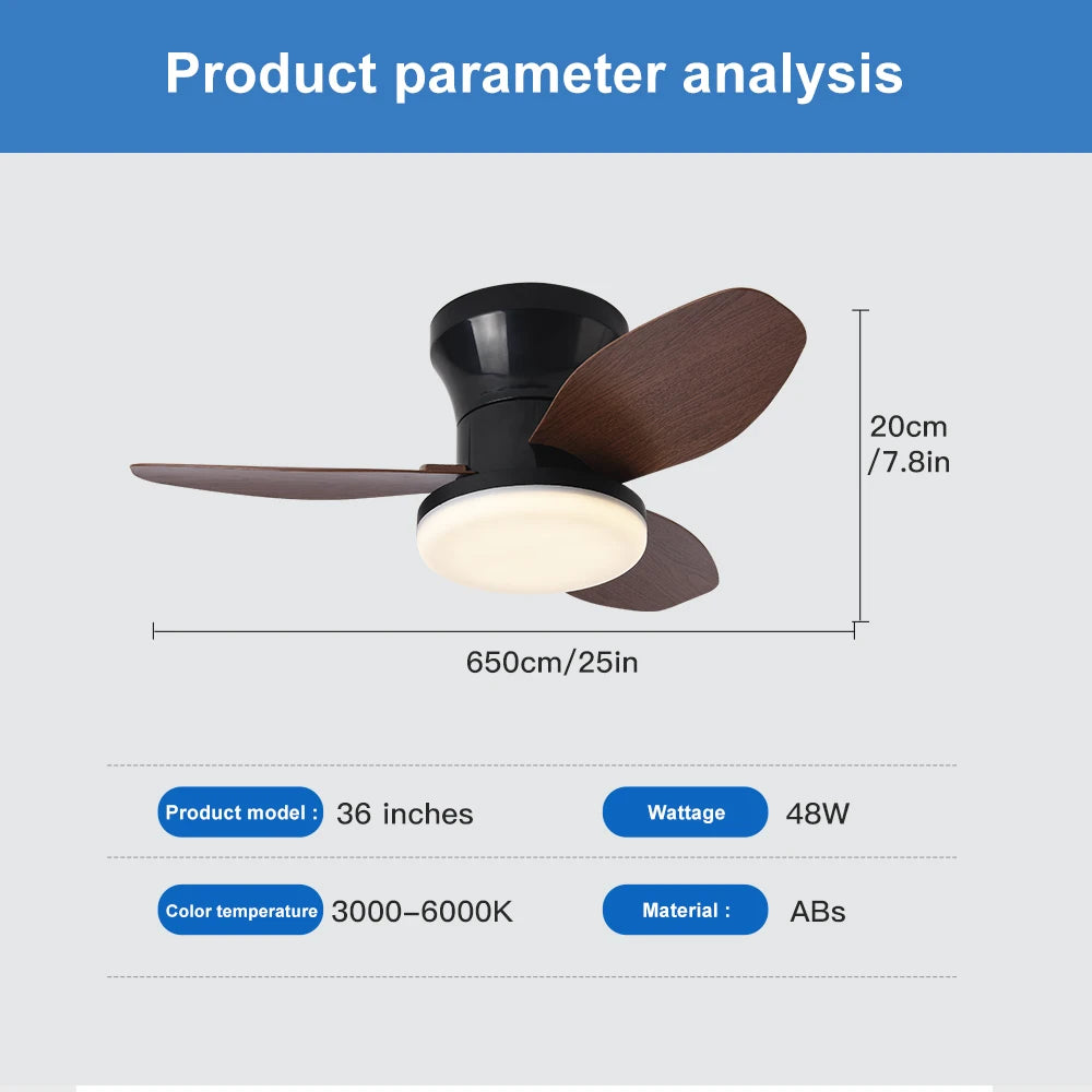 Nordic fan lights, bedrooms, study rooms, dining rooms, modern and minimalist ceiling fan lights, children's rooms, commercial o