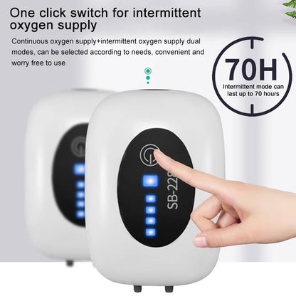 SOBO Aquarium Fish Tank Oxygen Air Pump Compressor Charging Silent USB with Battery Portable Fishing Oxygenator 6000mA Outdoor