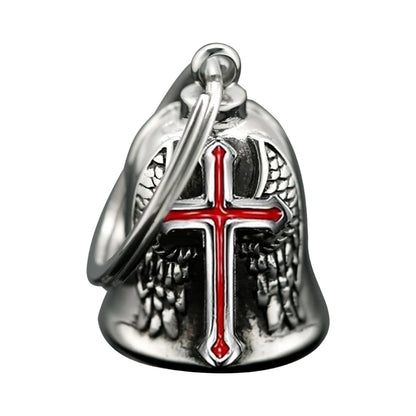 Guardian Bell Motorcycle Bells, Stainless Steel Motorcycle Bell Lucky Charm, Motorcycle Bell Hanger, Chrome for Motorc