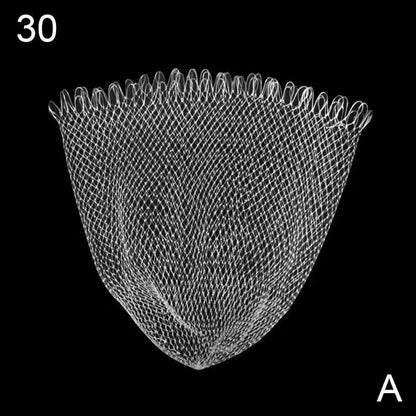 Outdoor 40/50/60/70/80cm Double Line Braided Mesh Fishing Landing Net Fishing Mesh Hole for Bass Trout Catch Luring Accessories