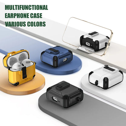 Luxury Bracket Case For AirPods Pro 3 3nd Automatic Lock Compatible With MagSafe For Men Apple Air Pods Pro 2 4 3 2 1 Pro2 Cover