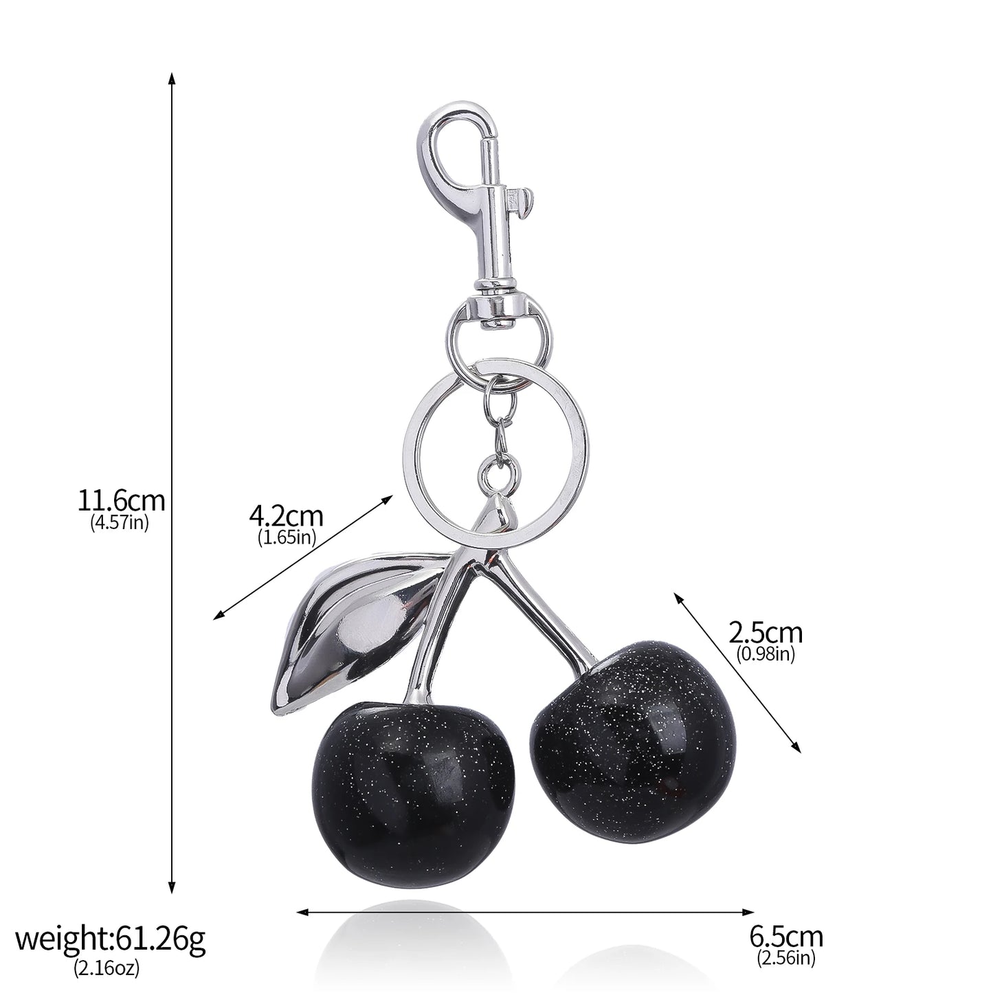 Fashion Delicious Red Cherry Keychain Summer Fruits Cherries Pendant Keyring For Women Men Jewelry Bag Key Accessories Gift