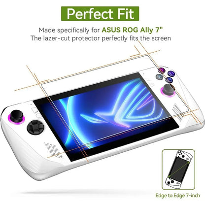 2/3pc Tempered Glass Protective Film for Asus ROG Ally Screen Protector Curved Edge Anti Scratch Handheld Console Game Accessory