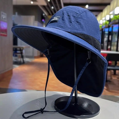 Outdoor Sun Protection Hats for Men and Women, Summer Neck Protection Against Ultraviolet Rays, Fisherman Hats, Camping and Moun